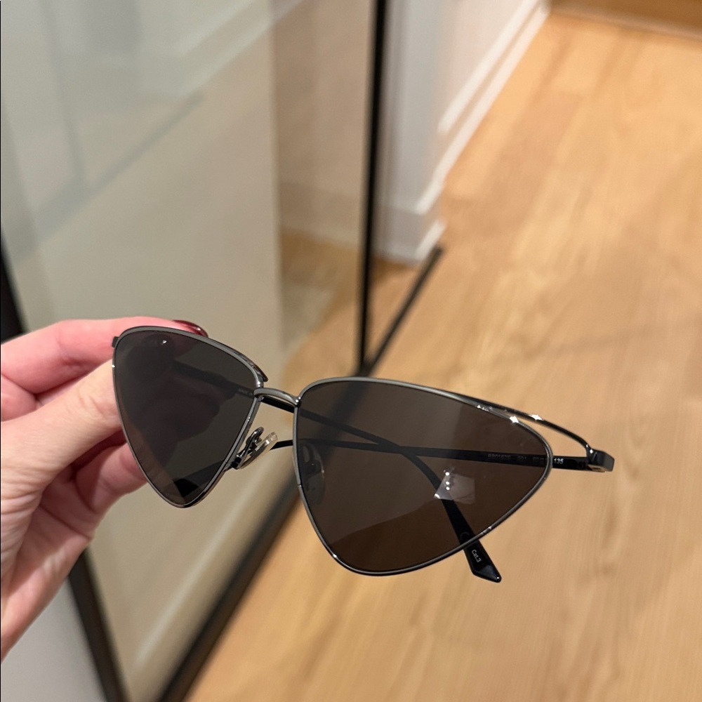 Authentic Balenciaga Silver and Black Sunglasses - Picture 4 of 8